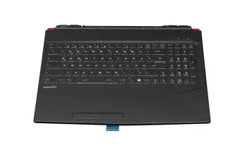 957-16P71E-C05 Original MSI Tastatur inkl. Topcase DE (deutsch) schwarz/schwarz/rot mit Backlight