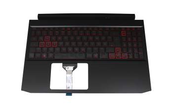 Tastatur inkl. Topcase DE (deutsch) schwarz/rot/schwarz mit Backlight original für Acer Nitro 5 (AN515-57)