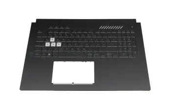 Tastatur inkl. Topcase DE (deutsch) schwarz/transparent/grau mit Backlight original für Asus TUF Gaming F17 FX707ZM-HX011W