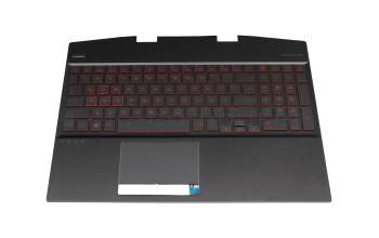 Tastatur inkl. Topcase DE (deutsch) schwarz/schwarz mit Backlight original für HP Omen 15-dh1000
