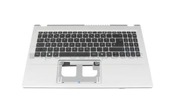 Tastatur inkl. Topcase DE (deutsch) schwarz/silber (mit Sondertaste) original für Acer Extensa 15 (EX215-57)