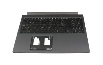 6B.QHDN2.015 Original Acer Tastatur inkl. Topcase CH (schweiz) schwarz/grau mit Backlight