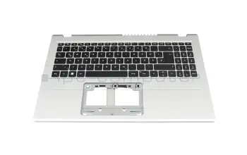 Tastatur inkl. Topcase DE (deutsch) schwarz/silber original f&uuml;r Acer Extensa 15 (EX215-33)