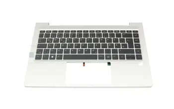 N01287-041 Original HP Tastatur inkl. Topcase DE (deutsch) schwarz/silber mit Backlight