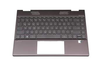 1042622 20210624N Original HP Tastatur inkl. Topcase DE (deutsch) grau/grau mit Backlight
