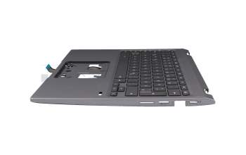11F12ED7601 Original Acer Tastatur inkl. Topcase DE (deutsch) dunkelgrau/grau