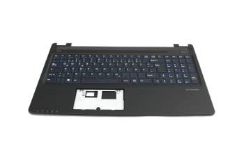 13N0-1BM0801 Original Medion Tastatur inkl. Topcase DE (deutsch) schwarz/schwarz inkl. blauen WASD-Pfeilen