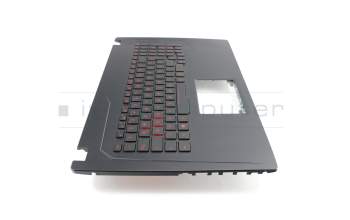 13N1-0XA0911 Original Asus Tastatur inkl. Topcase DE (deutsch) schwarz/schwarz mit Backlight Rot