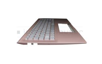 1KAHZZQ007U Original Asus Tastatur inkl. Topcase DE (deutsch) silber/pink mit Backlight