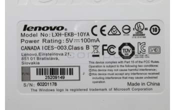 Lenovo 25209149 DT_KYB Sunrex EKB-10YA(CZ-SL) W-S USB KB