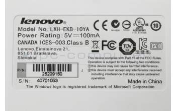 Lenovo 25209150 DT_KYB Sunrex EKB-10YA(IN) W-Silk USB KB