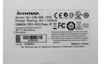 Lenovo 25209153 DT_KYB Sunrex EKB-10YA(Nordic) W-S USB K