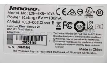 Lenovo 25209163 DT_KYB Sunrex EKB-10YA(FR) W-Silk USB KB
