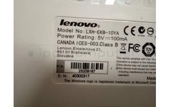 Lenovo 25209167 DT_KYB Sunrex EKB-10YA(KR) W-Silk USB KB
