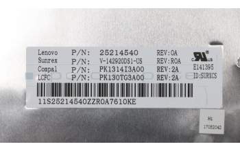 Lenovo 25214540 DT_KYB US-T5G1-JME-BlackeyBlackFrame-KBD