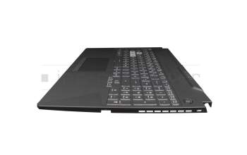 33NJFTAJN20 Original Asus Tastatur inkl. Topcase DE (deutsch) schwarz/transparent/schwarz mit Backlight