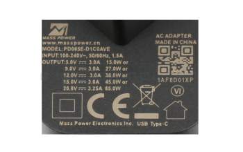 40091742 Original Medion USB-C Netzteil 65,0 Watt EU Wallplug