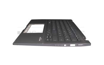41.P.0080P399CT0 Original Asus Tastatur inkl. Topcase DE (deutsch) grau/grau mit Backlight (Gun Metal Grey)