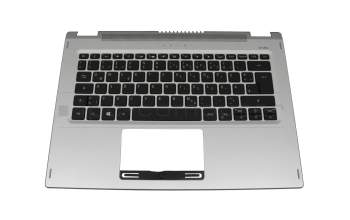 439.0JT01.0002 Original Acer Tastatur inkl. Topcase DE (deutsch) schwarz/silber mit Backlight