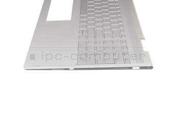 442.0BX02.0002 Original HP Tastatur inkl. Topcase DE (deutsch) silber/silber mit Backlight