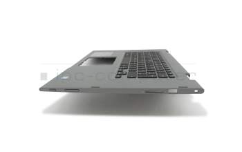 460.07Y09.0013 Original Dell Tastatur inkl. Topcase DE (deutsch) schwarz/grau mit Backlight für Fingerprint-Sensor