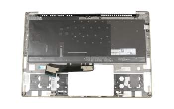 460.0FD04.0003 Original Lenovo Tastatur inkl. Topcase DE (deutsch) grau/silber mit Backlight