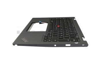 460.0MC0A.0002 A01 Original Lenovo Tastatur inkl. Topcase DE (deutsch) schwarz/grau mit Backlight und Mouse-Stick (no WWAN)