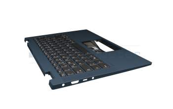 460.0MD06.0001 Original Lenovo Tastatur inkl. Topcase DE (deutsch) dunkelgrau/blau mit Backlight blau