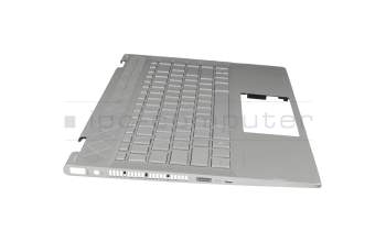 46M.0E8CS.0185 Original HP Tastatur inkl. Topcase DE (deutsch) silber/silber mit Backlight