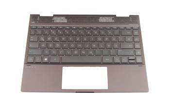 46M0ECCS0003 Original HP Tastatur inkl. Topcase DE (deutsch) schwarz/grau mit Backlight