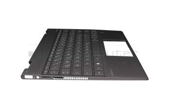 46M0GACS0003 Original HP Tastatur inkl. Topcase DE (deutsch) grau/grau mit Backlight