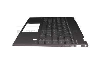 46M0GACS0003 Original HP Tastatur inkl. Topcase DE (deutsch) grau/grau mit Backlight