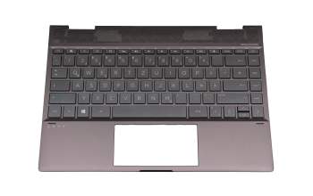 490.0EB07.AD0G Original Wistron Tastatur inkl. Topcase DE (deutsch) dunkelgrau/grau mit Backlight