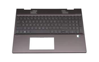 4900GB07.0S0G Original HP Tastatur inkl. Topcase DE (deutsch) grau/anthrazit mit Backlight