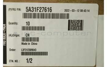 Lenovo 5A31F27616 Fru,8.2L super-s front ANT_LUX