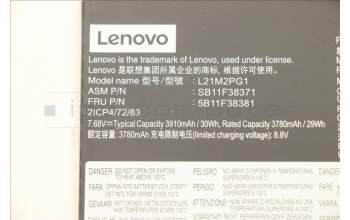 Lenovo 5B11F38381 BATTERY 2cell 30Wh 7.68V L21M2PG1 SP/A
