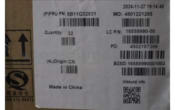 Lenovo 5B11Q32531 BATTERY 3cell57.5Wh11.31V L24B3PF0 BYD/B