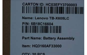 Lenovo 5B18C16604 TB-X605C New Bat Assy&*HQ3160AF33000 CS