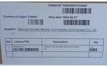 Lenovo 5B28C24719 TB352FU 4G+64G MB_GB&*26373-00254 CS