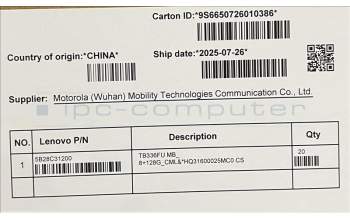 Lenovo 5B28C31200 TB336FU MB_ 8+128G_CML&*HQ31600025MC0 CS