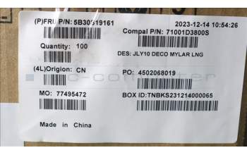 Lenovo 5B30S19161 BEZEL Deco cover Mylar C 83DG LNG