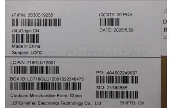 Lenovo 5B30S19258 BEZEL BEZEL L 21R0 Bezel 240HZ w/Tape