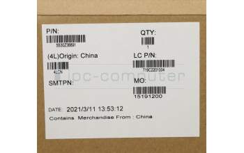 Lenovo 5B30Z38891 BEZEL FRU BEZEL Sheet Tape IR BK P15SG2