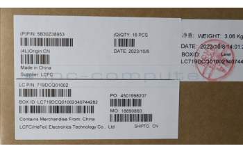 Lenovo 5B30Z38953 BEZEL FRU JP6A0_B_COVER_ASSY_N_MIC_U