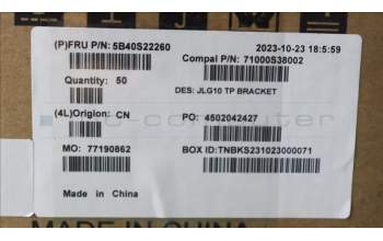 Lenovo 5B40S22260 TP Bracket C 83DV