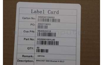 Lenovo 5B40S22318 SSD Bracket H 83L3