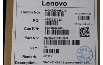 Lenovo 5B40S22348 BRACKET OLED Support Frame H 83NC