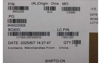 Lenovo 5B40S22395 Bracket L83EY wall assy L