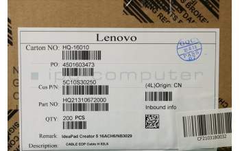 Lenovo 5C10S30250 CABLE EDP Cable H 82L5