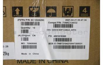 Lenovo 5C10S30293 EDP cable C 82K1_40pin